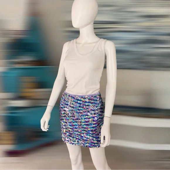 CES FEMME Cutest sequin mini skirt S M L - Picture 4 of 7